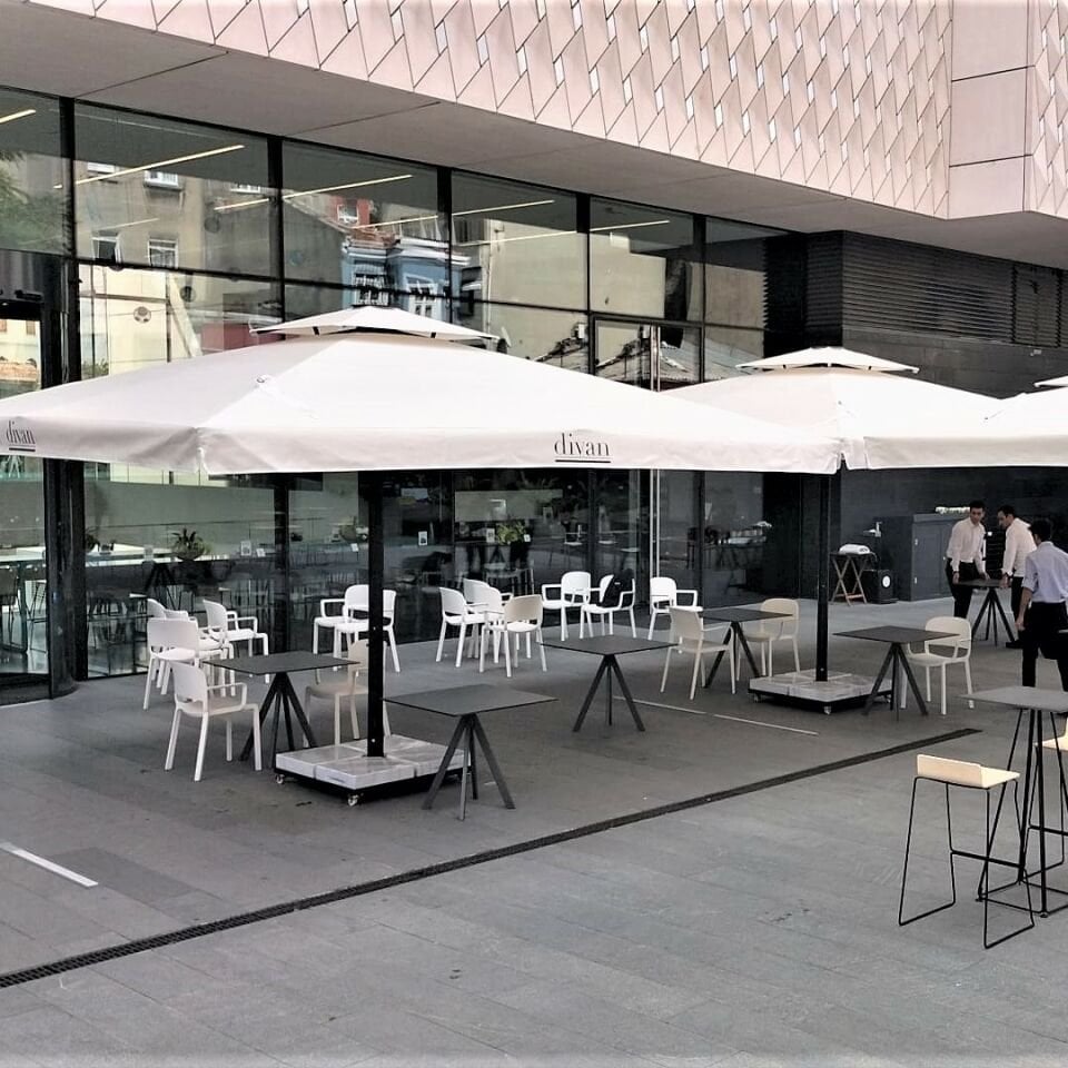 4x5 Dikdörtgen Teleskopik Cafe Şemsiyesi