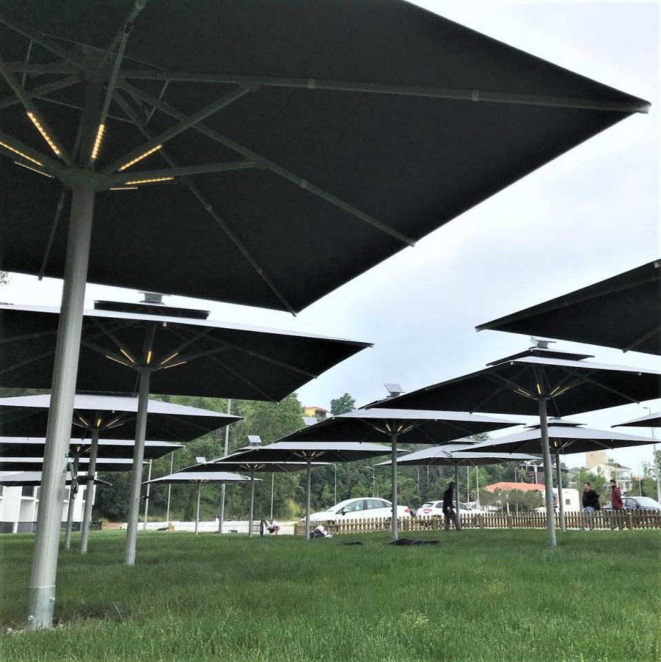 5.5x6 Dikdörtgen Teleskopik Restaurant Şemsiyesi